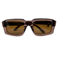 Brown sunglasses with a white background