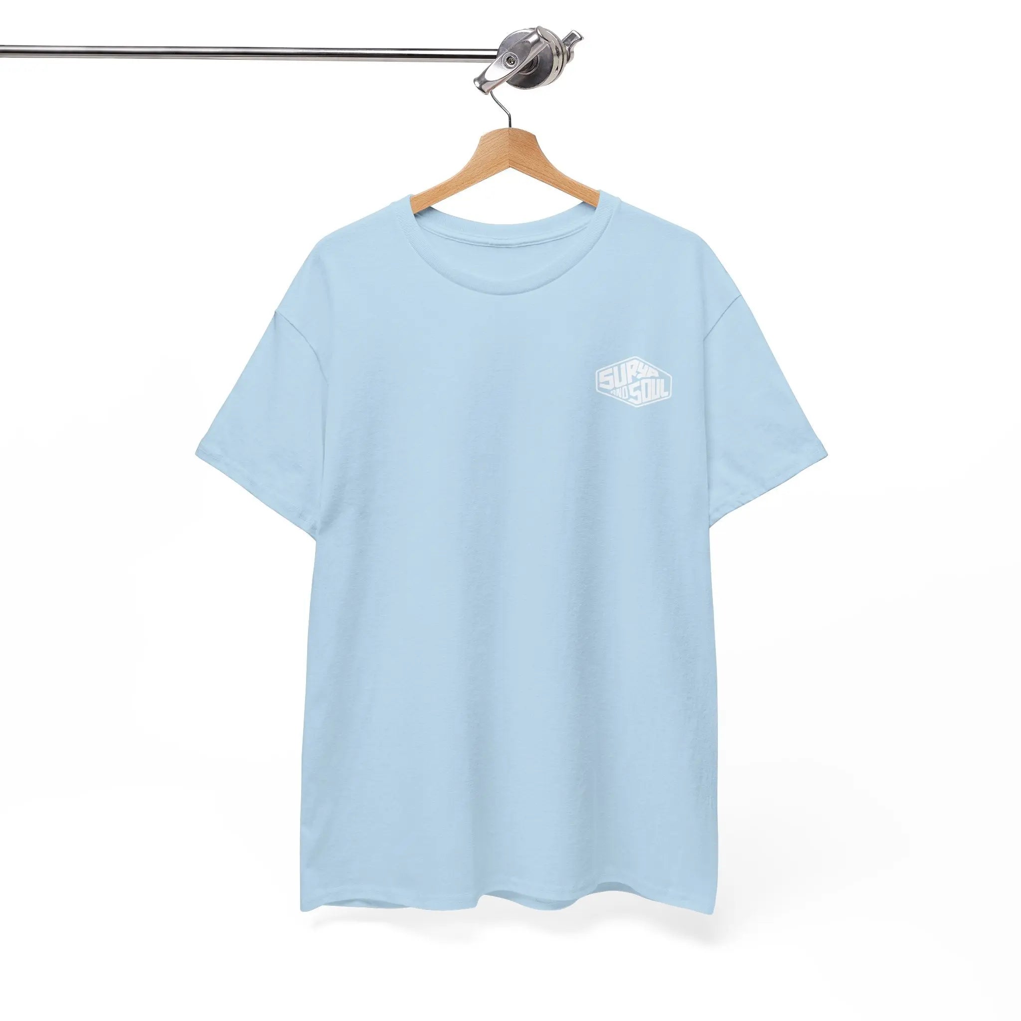Light Blue Classic Surya and Soul Tee hanged picture