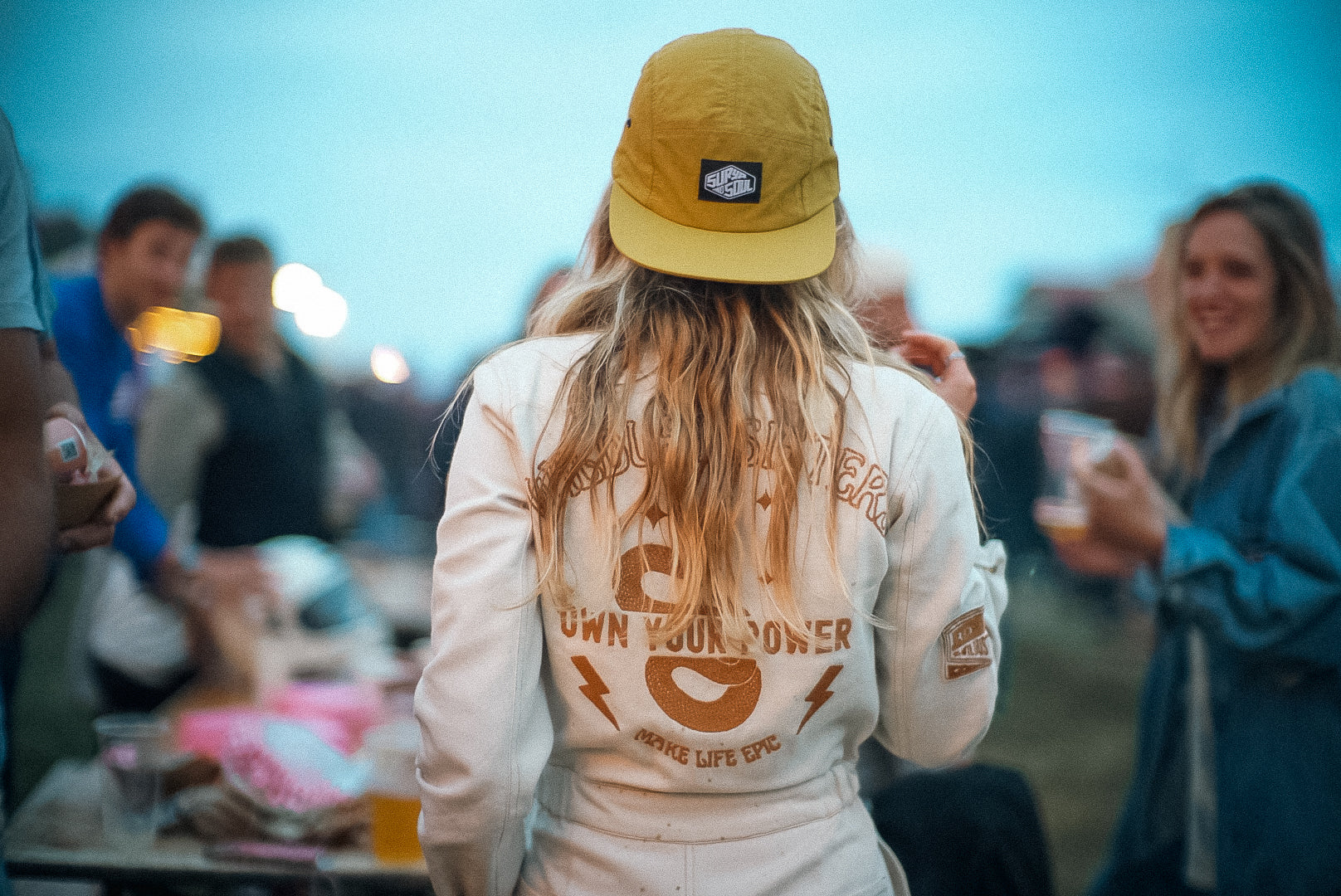 Woman wearing the Surya and Soul cap