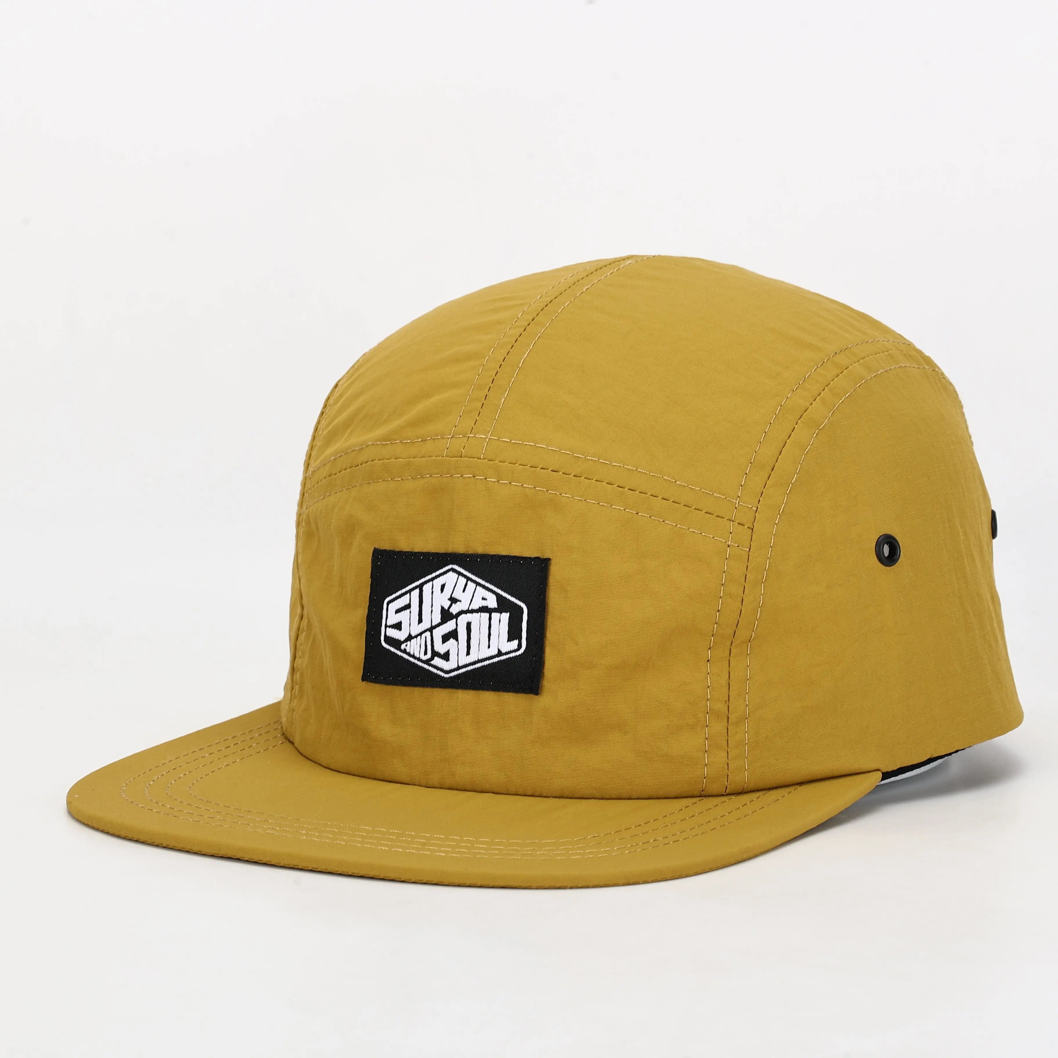 Surya and Soul 5 Panel cap Mustard side